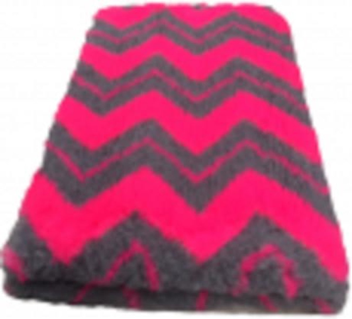 2 Stuks - Vetbed - Dierenmat - Dierenkleed - Hondenkleed - ZIG ZAG - Antraciet Fuchsia - Latex Anti Slip - 75 x 50 cm - Machine wasbaar