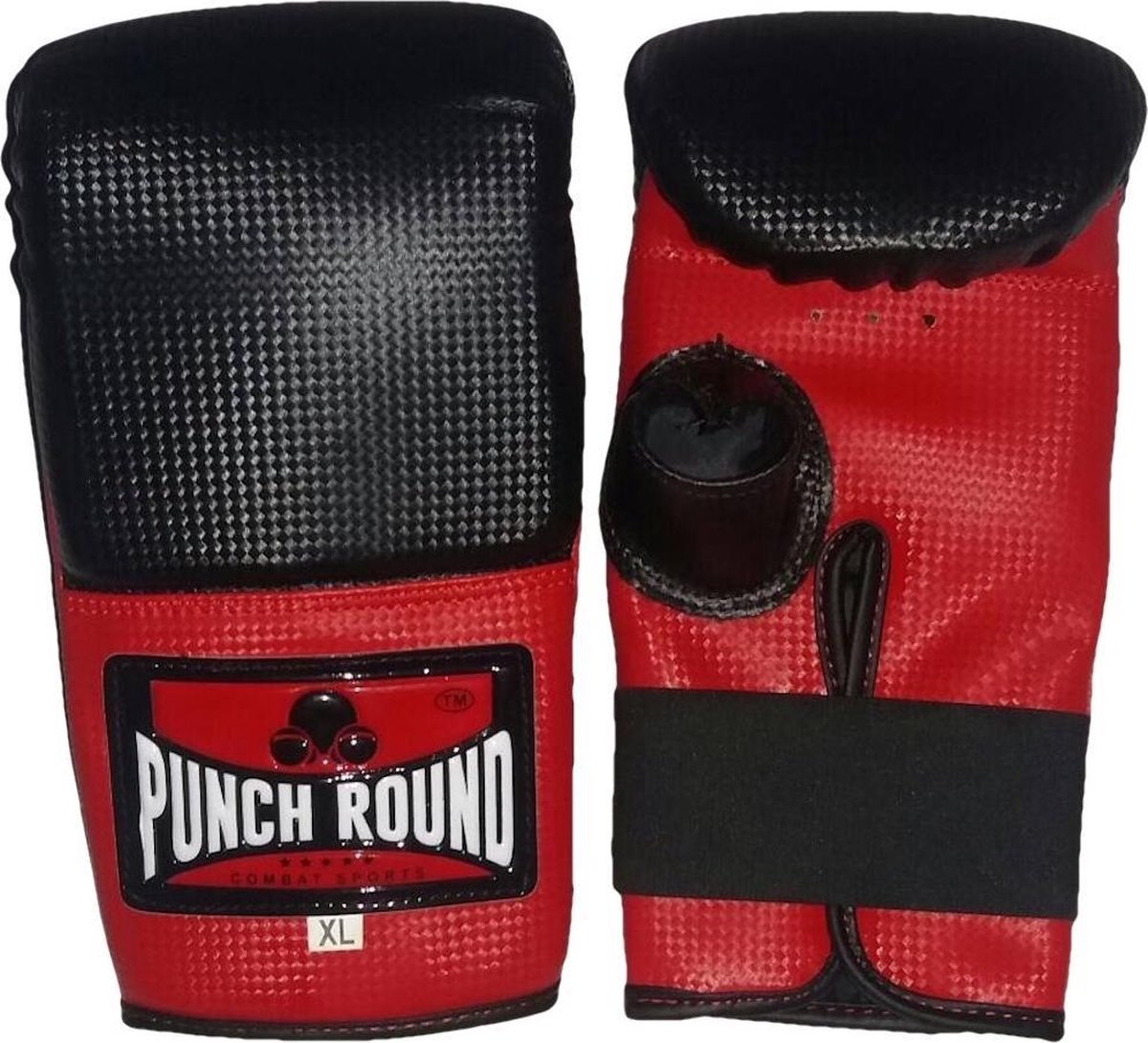 Punch Round Bokszak Training Handschoenen Bag Gloves Carbon. Kies uw maat: S