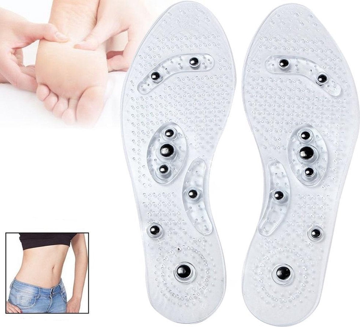 Acupressuur Magnetische Inlegzolen - Massage Afslankzolen - Gewichtsverlies Zolen- Massagezolen - Voor Dames en Heren - Voet Therapie - Pijnverlichting - Maat 36 t/m 40