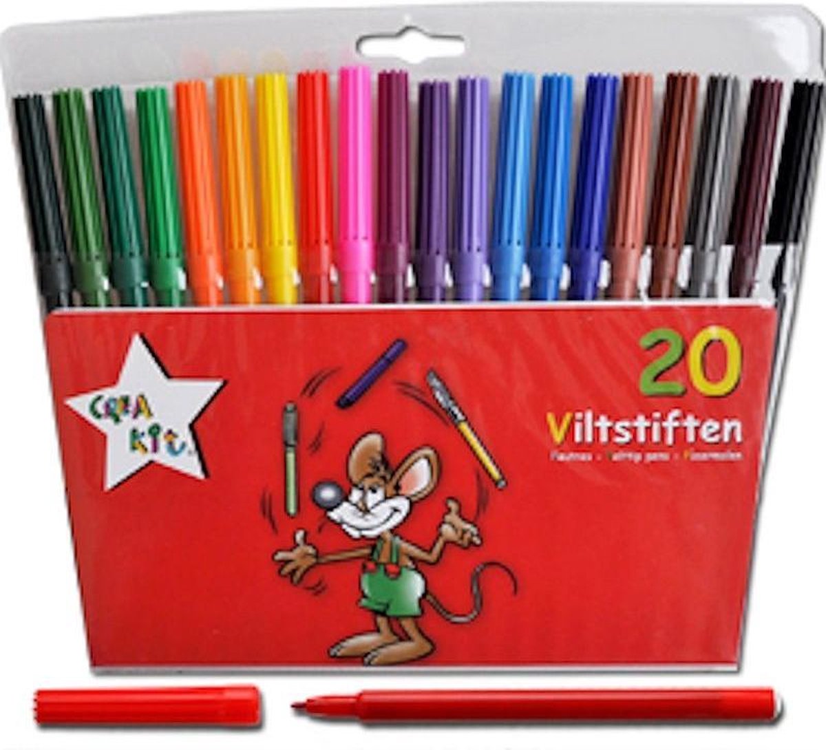 Crea-kit Viltstiften Gekleurd Junior 20 Stuks
