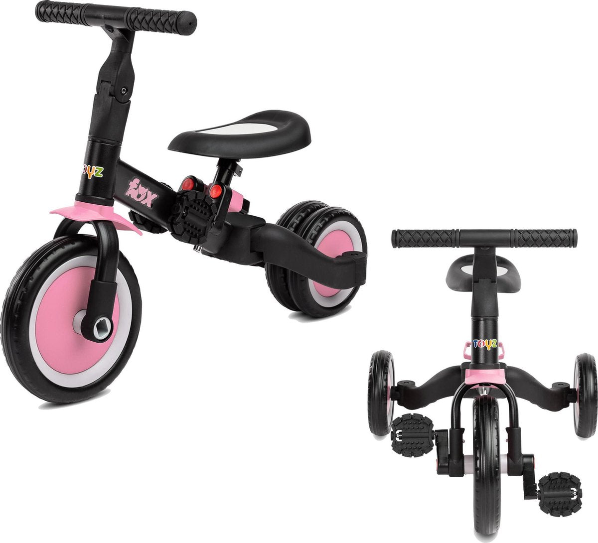 Toys FOX 3 in 1 loopfiets en driewieler in 1 Pink