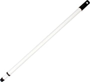 Houten binnenbezem 28 cm inclusief metalen telescoopsteel wit/bruin 80 - 130 cm - Zachte kamerbezems