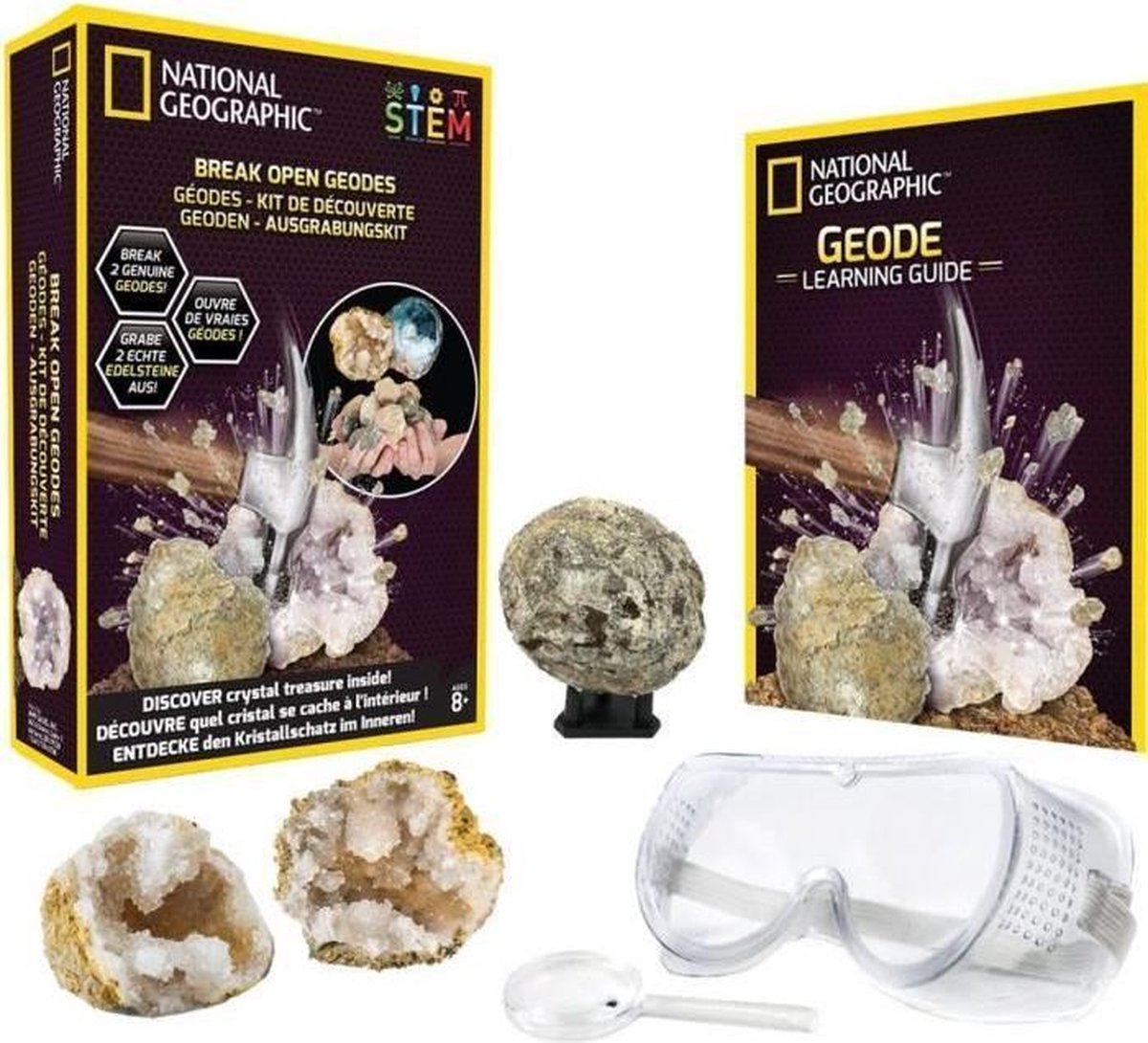 NATIONALE GEOGRAFIE - Ontdekkingskit - 2 geodes om te breken