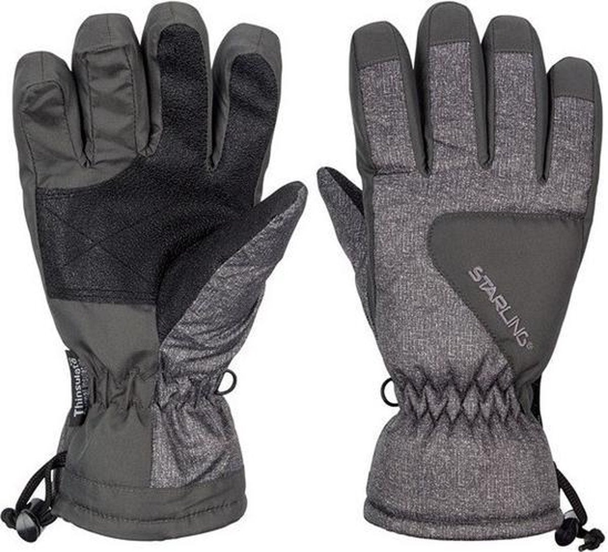 Grijs/antraciete wintersport handschoenen Starling Riva met Thinsulate vulling voor kinderen 4