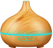 HomeDays Aroma Diffuser 300ml Licht Hout | Olie Vernevelaar voor Aromatherapie met Gratis Etherische Olie (10 ml)