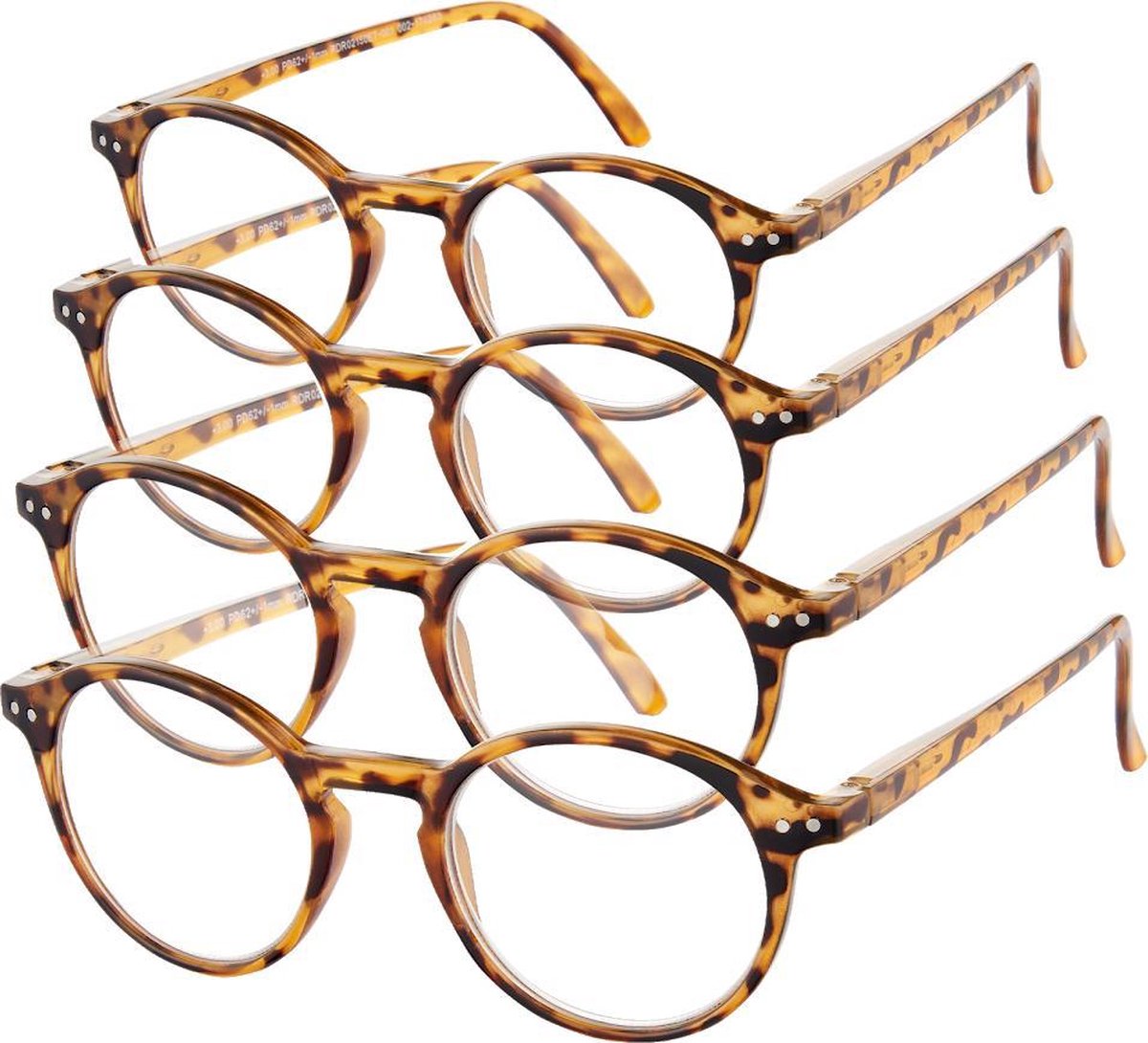 Etos Leesbril Rond Bruin +3 - 4 stuks