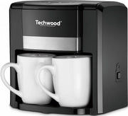Techwood - Techwood Duo koffiezetter TCA-206  - met twee porseleinen kopjes