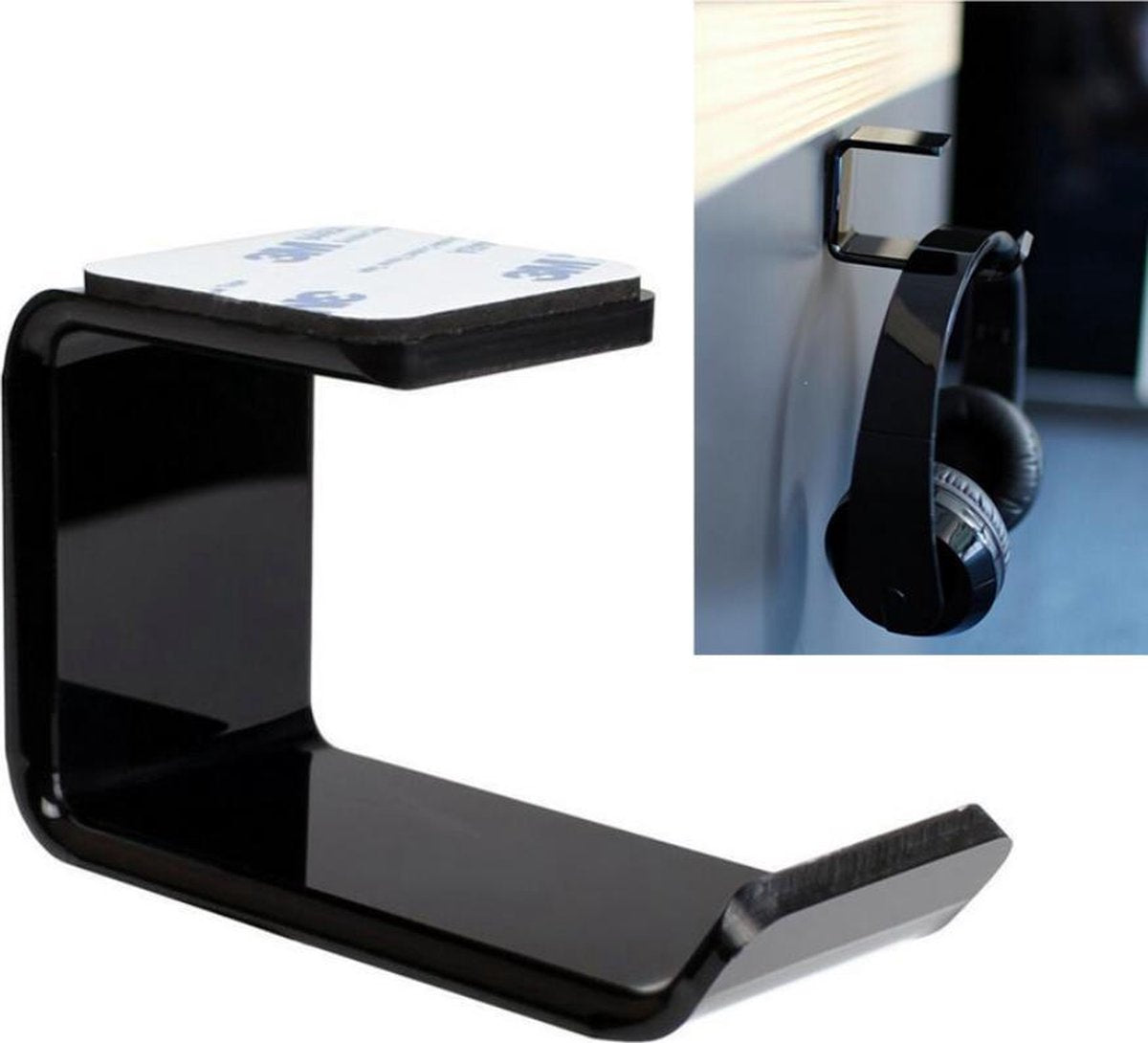 WiseGoods - Premium Headset Stand -  Koptelefoon Hanger - Headset Houder - Headphone Houder - Wandhouder - Zwart