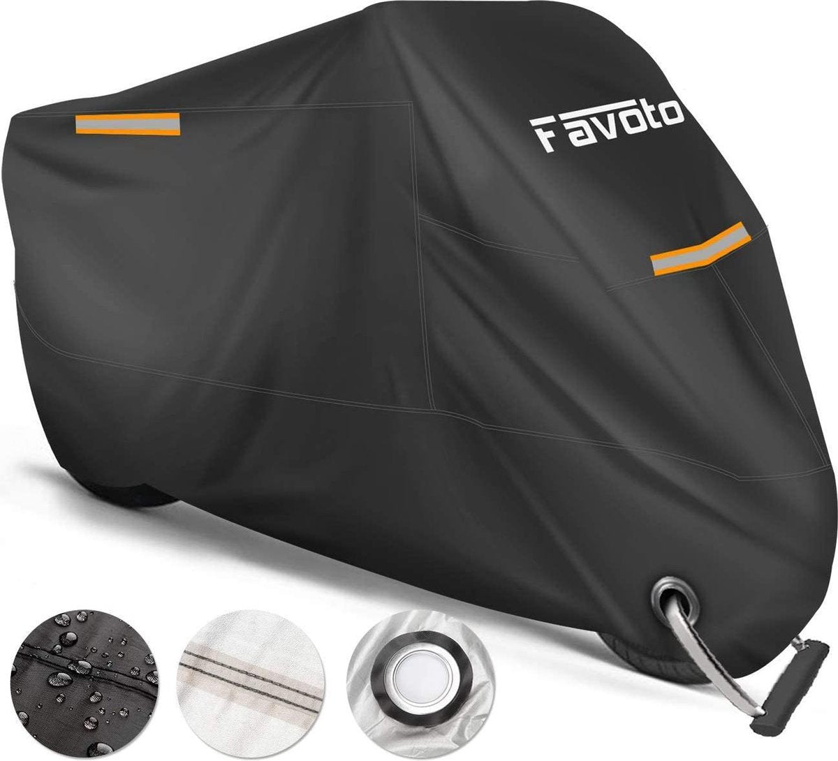 Afdekhoes voor motor 245x105x125cm - Beschermhoes voor motorfietsen - Motorhoes - Bescherming tegen vogels