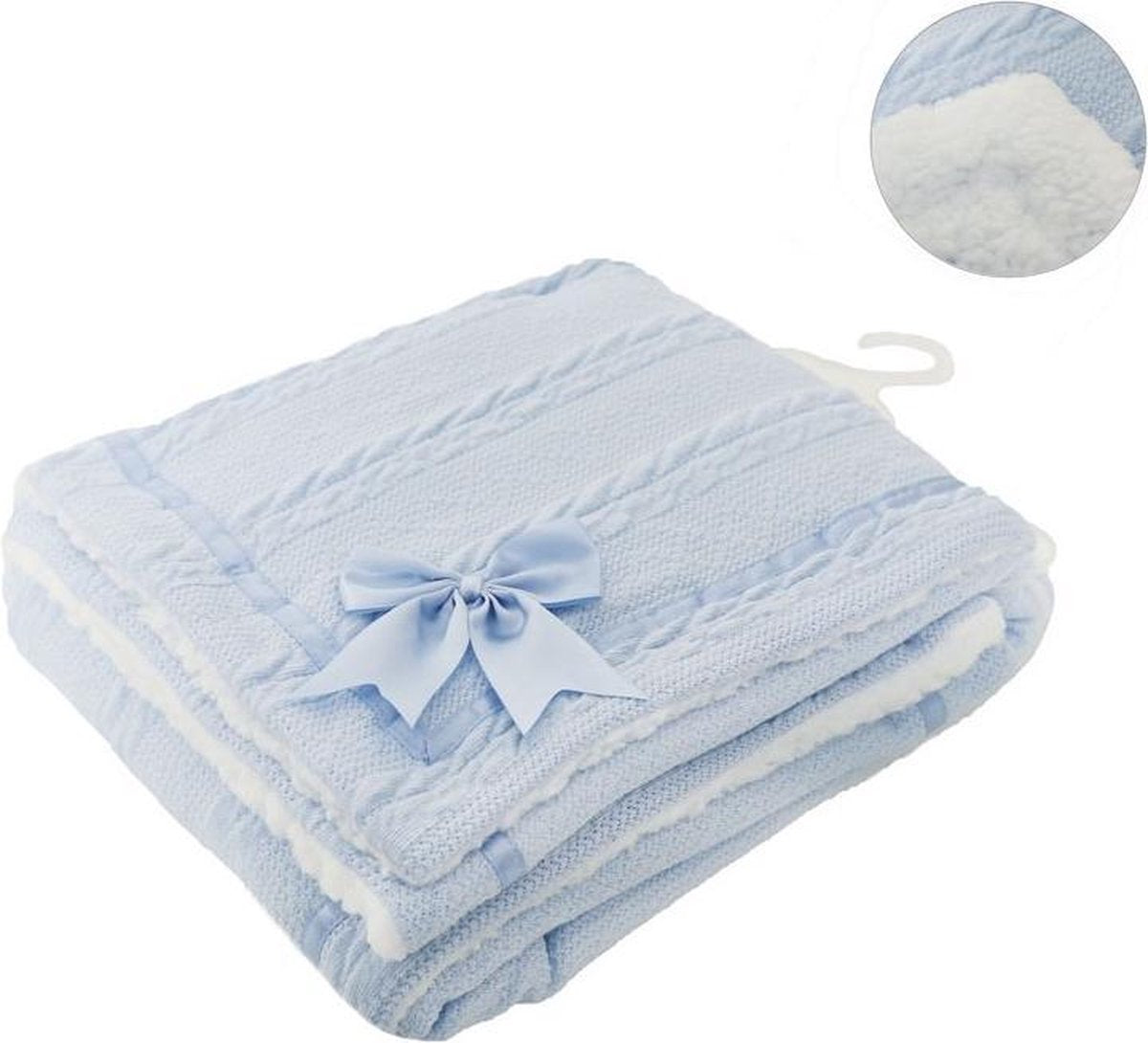 Soft Touch Deken Cheveron Junior 75 X 90 Cm Polyester Blauw
