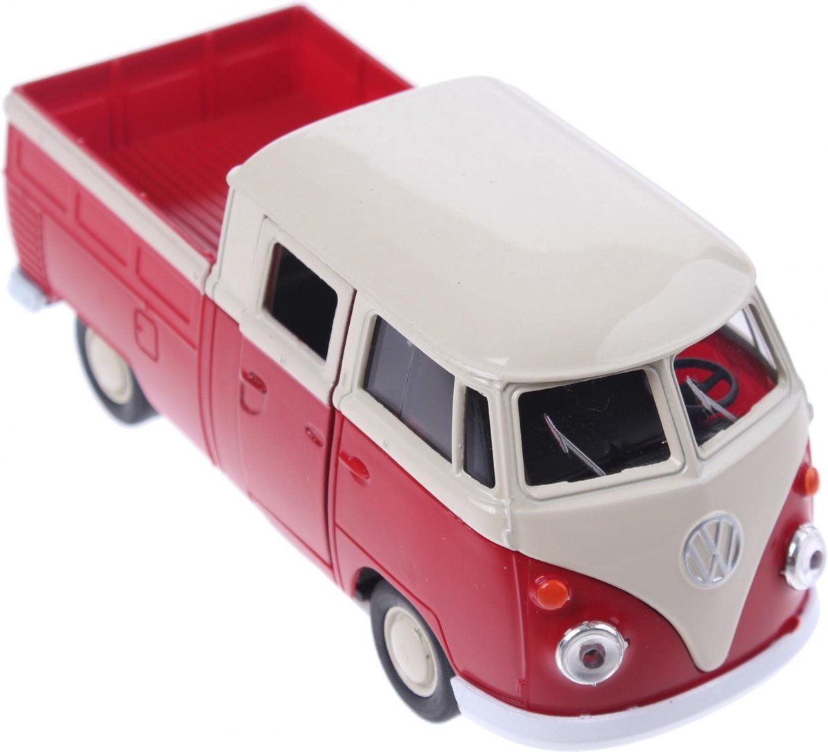 Welly Schaalmodel Volkswagen Pick Up Bus Rood