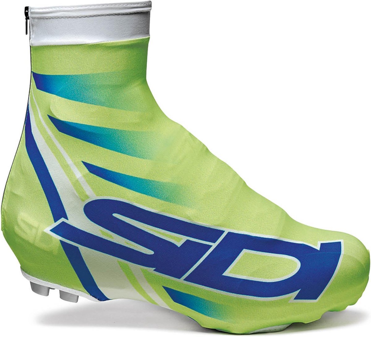 Sidi Copriscarpe Chrono Printed (35) - Fietsoverschoenen - Fluo Groen- Maat L = 41/43