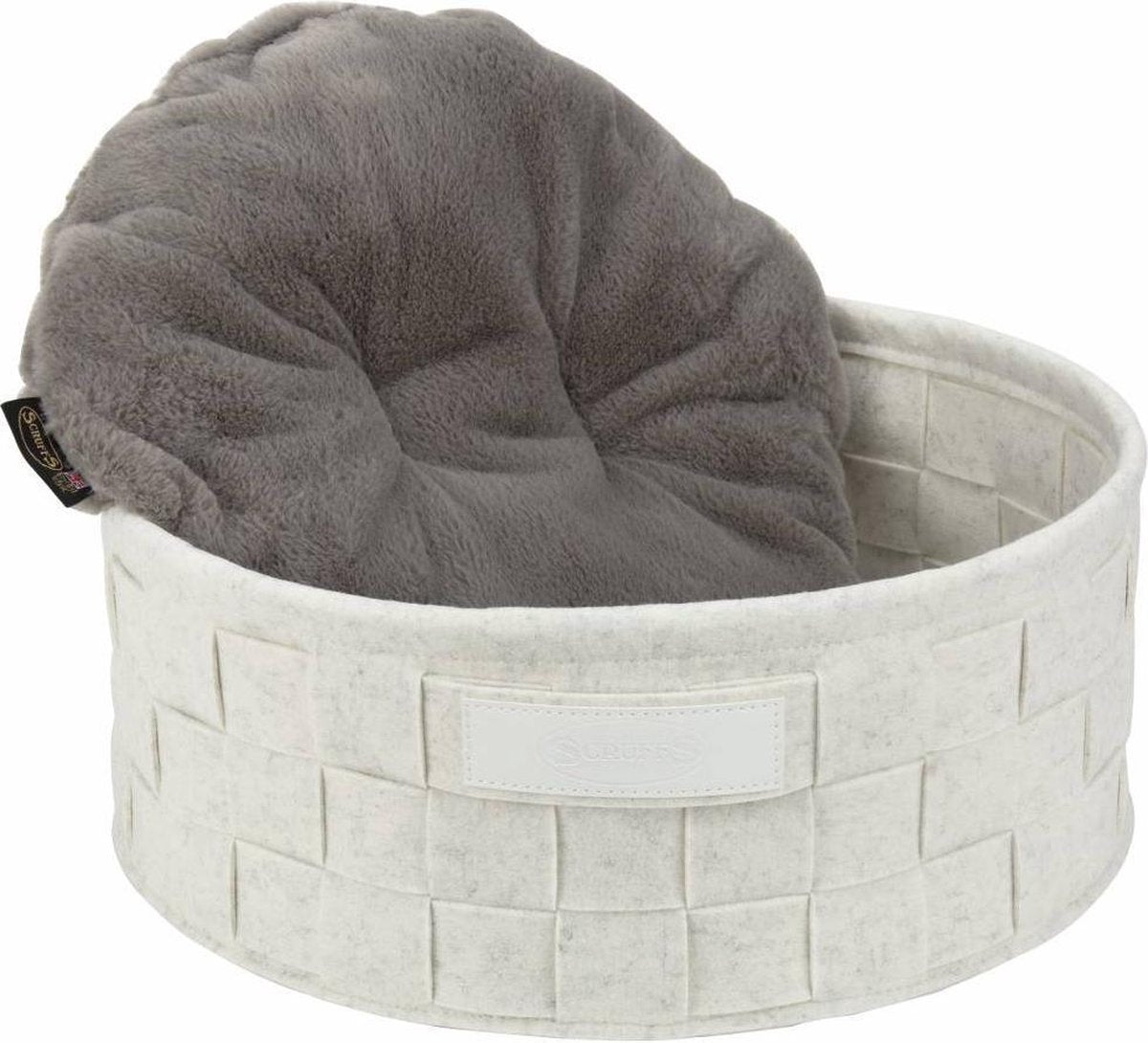 Scruffs Habitat Felt Bed Pearl White
