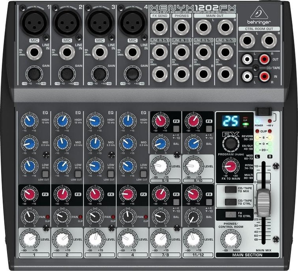 Behringer 1202FX Zilver mengpaneel