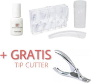 GUAPÀ - Complete Kunstnagel Set Transparant met Nagellijm en Tipknipper - Voor Nagelverlenging & Nepnagels