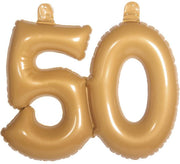Opblaascijfer - 50 Jaar - Goud