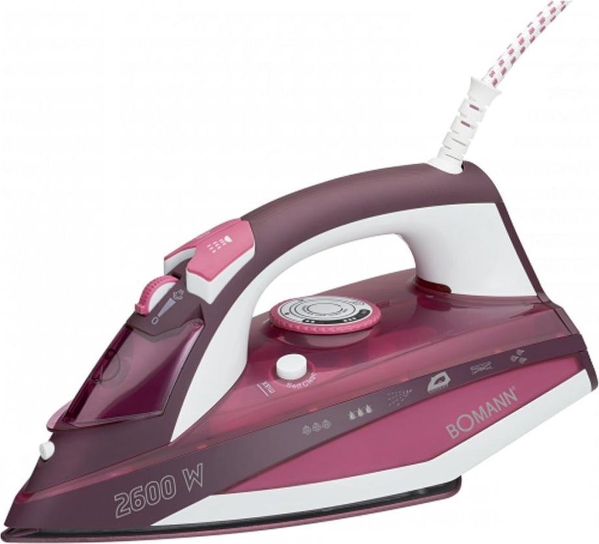 Bomann DB 6005 CB Stoomstrijkijzer 2600W Roze/Wit