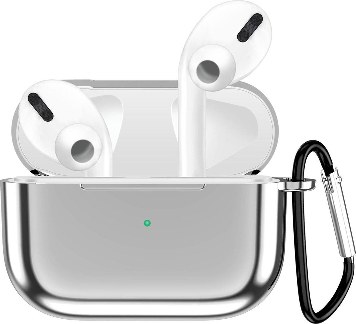 AirPods Pro Hoesje – Metallic Soft Case – Zilver
