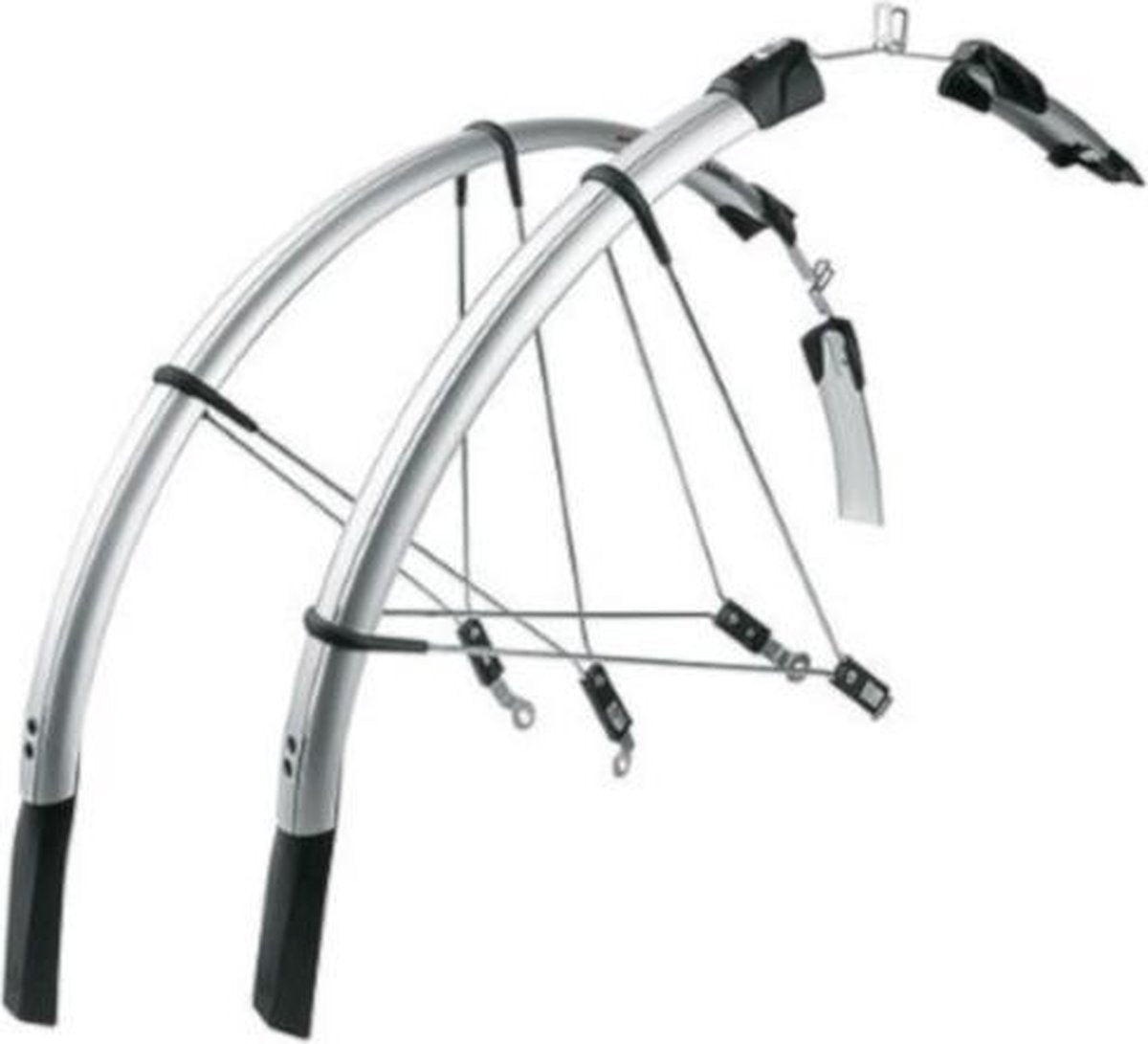 Sks Spatbord Set Raceblade Long Kunststof Zilver 28inch 25mm