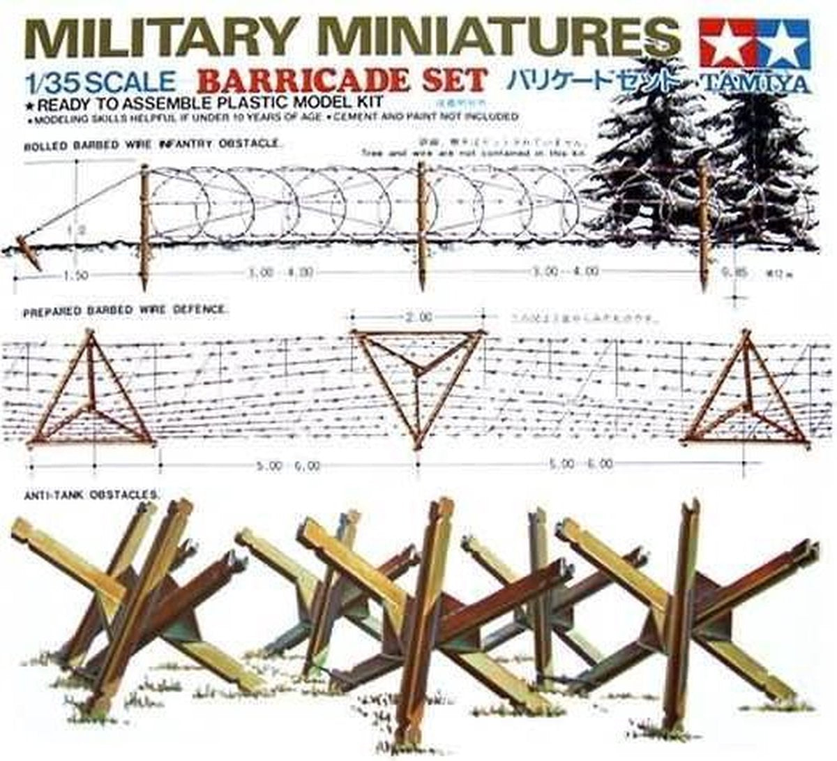 1:35 Tamiya 35027 Diorama-Set Barricade Plastic kit