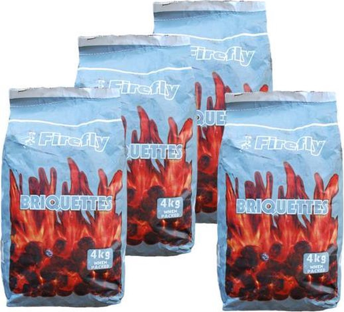 4 x 4kg briketten black Wattle - Prodica Holland - briketten voor de BBQ