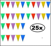 25x Vlaggenlijn gekleurd 10meter