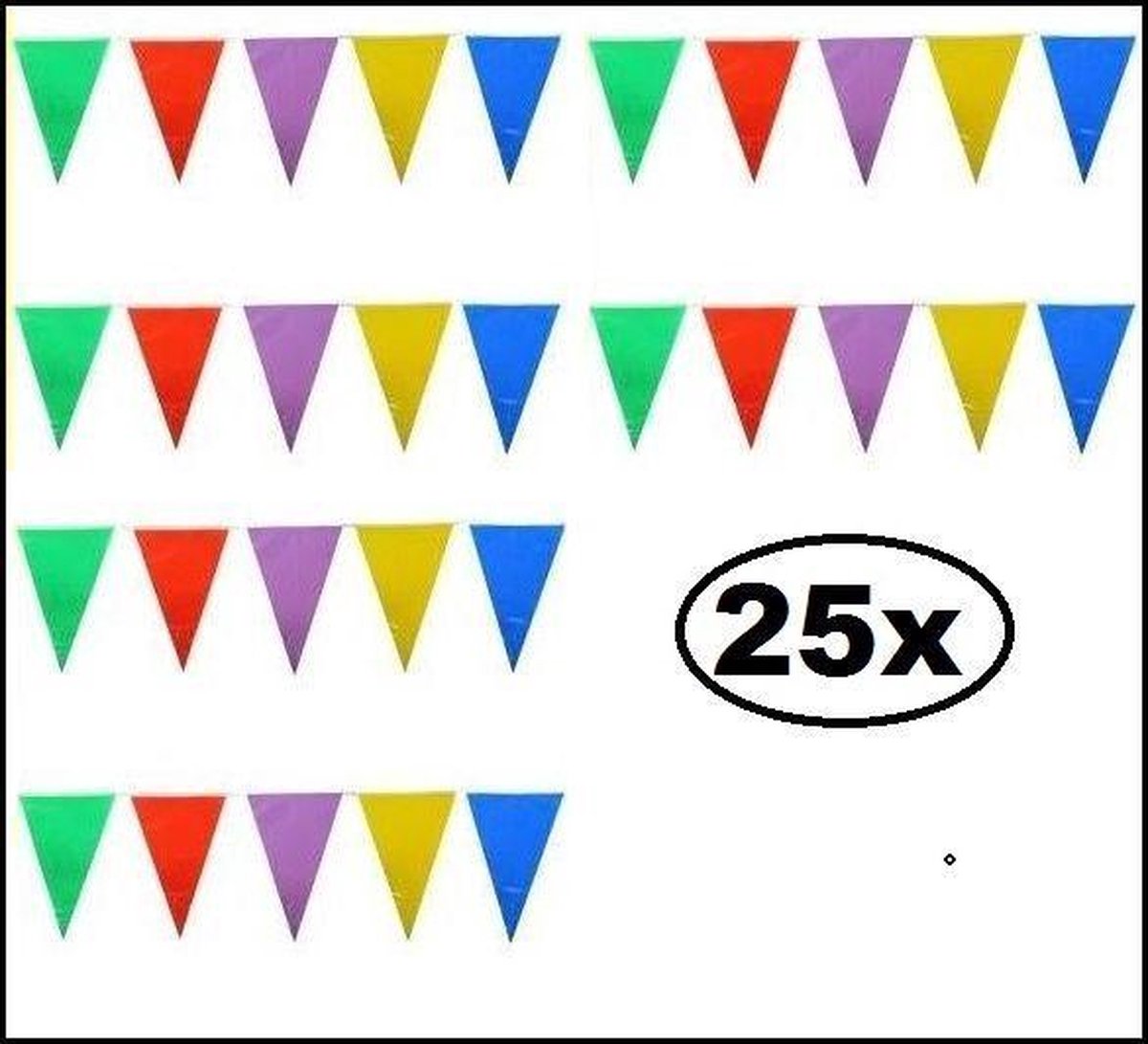 25x Vlaggenlijn gekleurd 10meter
