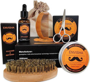Envisha by Kaizen® Verzorgende Baardset - Baard verzorging set  - Baardolie - Baard kit - Baard balsem - Baardkam - Baardschaar - Ultieme | Valentijn | Valentijnsdag cadeau giftset