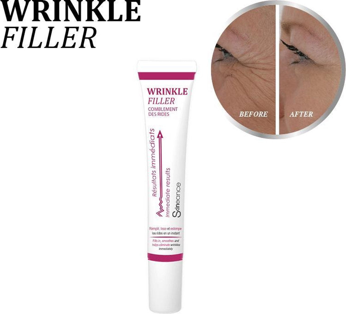 Wrinkle Filler Filler Serum Anti-rimpel Liftend en verstevigend - Anti-wallen -  Kraaienpootjes en expressierimpels - 15ml