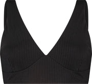 WALLIEN - Dames Bikini Top Halter - Black Ocean - Zwart