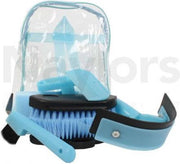 RelaxPets - Roma - Backpack Groom Kit - Verzorgingsset - Borstelset - Poetsset - Babyblauw - 7 Delig