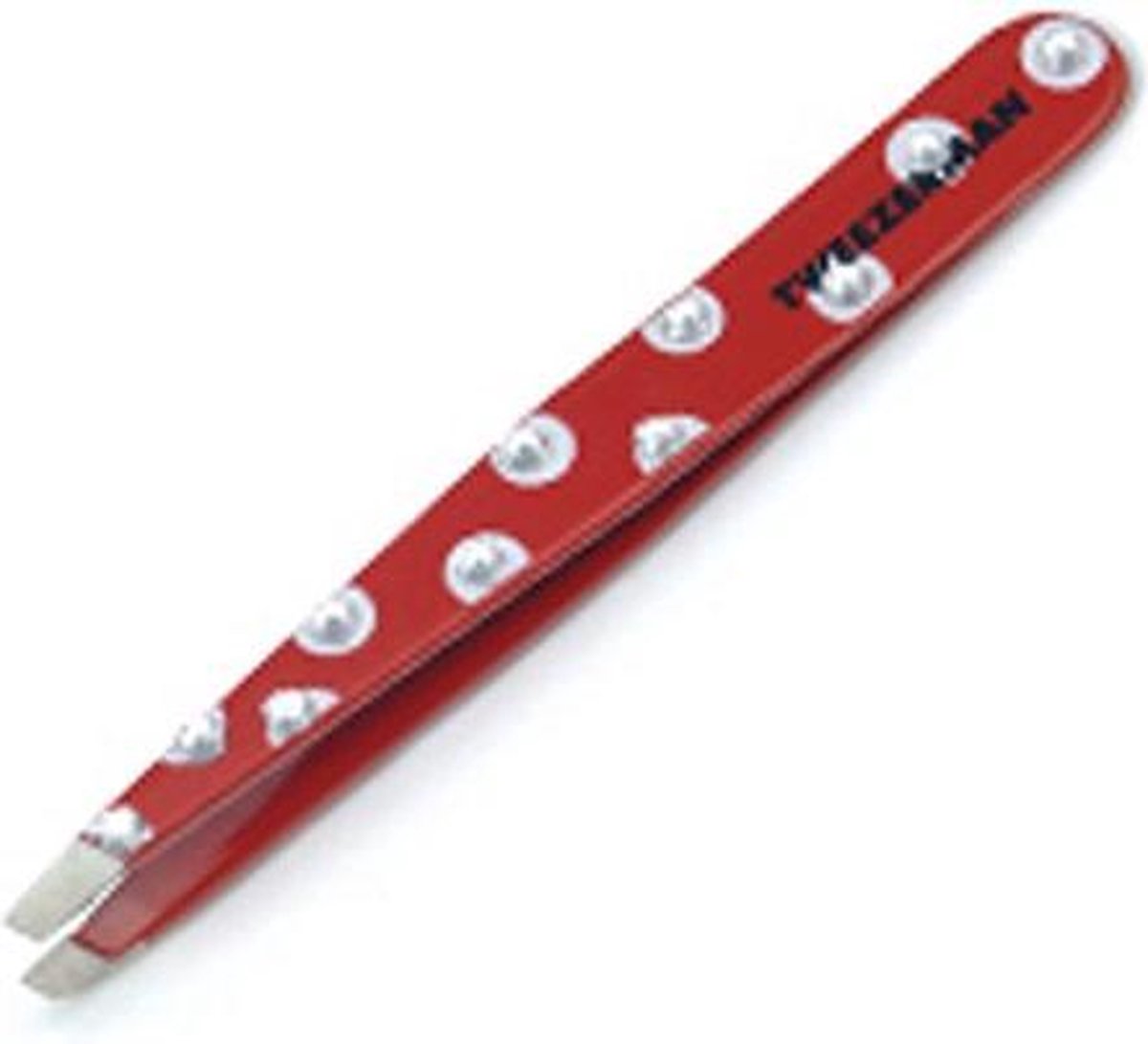 Tweezerman - Slant tweezer Swarovski red