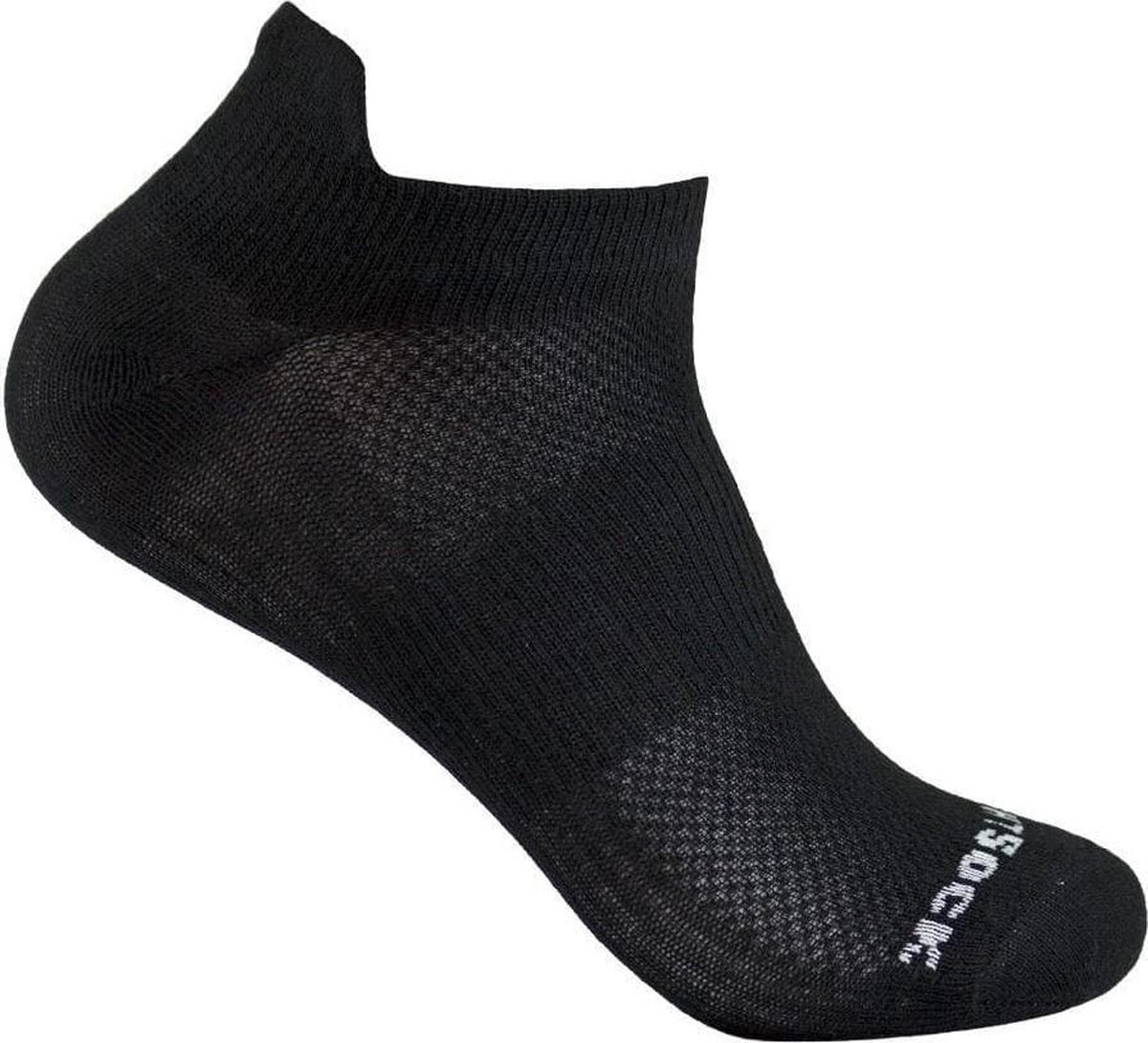 Wrightsock Coolmesh Low Tab - Zwart - 37-41