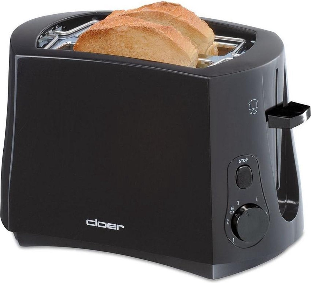 Cloer 3310 Broodrooster 825W Zwart