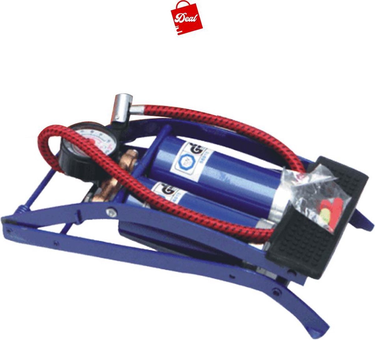 Deal Tools Pro Voetpomp 2 Cyllinder | Manometer | 270° Mano