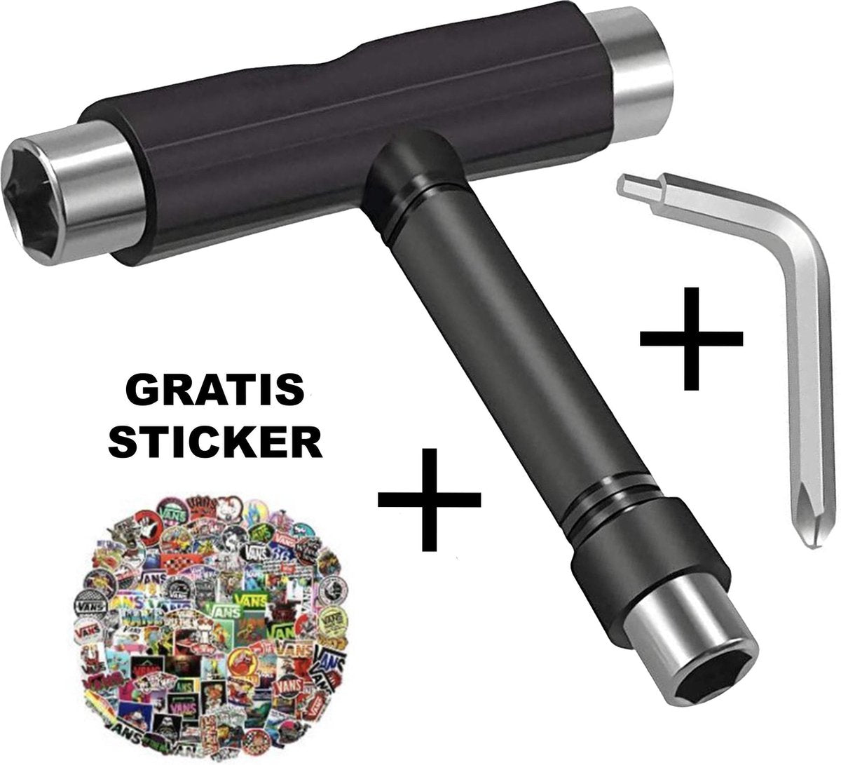 Sportific - Premium Skateboard Tool - Penny board -  Skateboard - Longboard - Skateboard Sleutel - Skate Tool - T-Tool