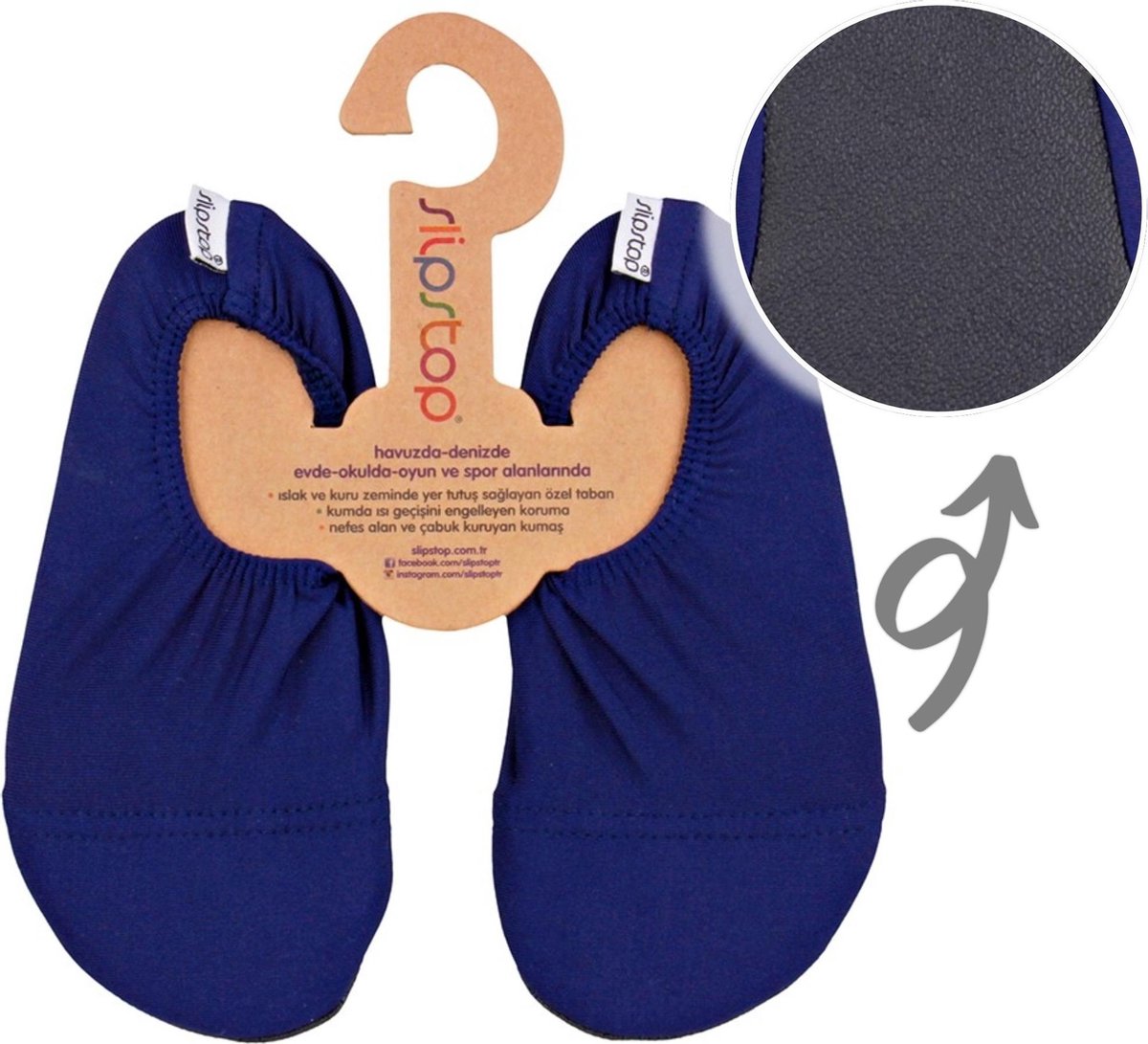 Slipstop Waterschoen Kinderen / Zwemschoenen / Zwemslof / Antislip Schoen / Gymschoen - Jongen Meisje -Navy blauw XL 33/35