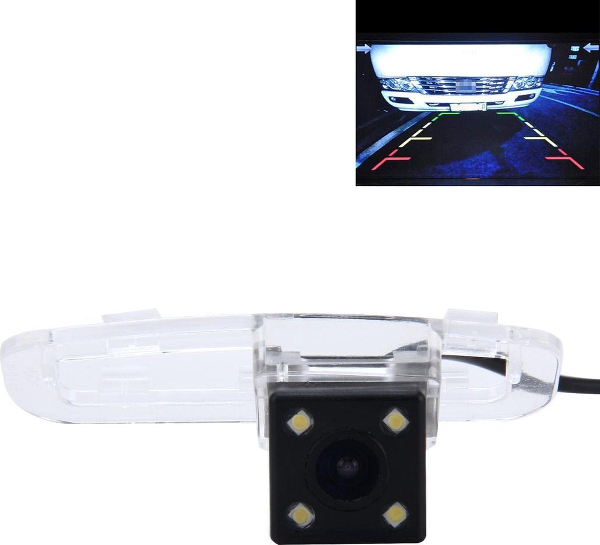 656x492 effectieve pixel NTSC 60Hz CMOS II waterdichte auto achteruitrijcamera achteruitrijcamera met 4 LED-lampen