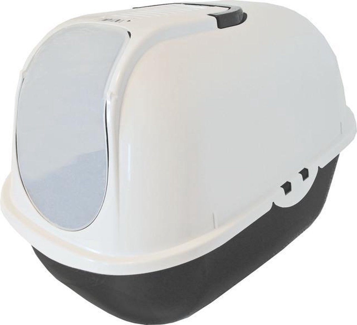 Moderna kattentoilet zonder filter donkergrijs/wit