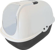 Moderna kattentoilet zonder filter donkergrijs/wit