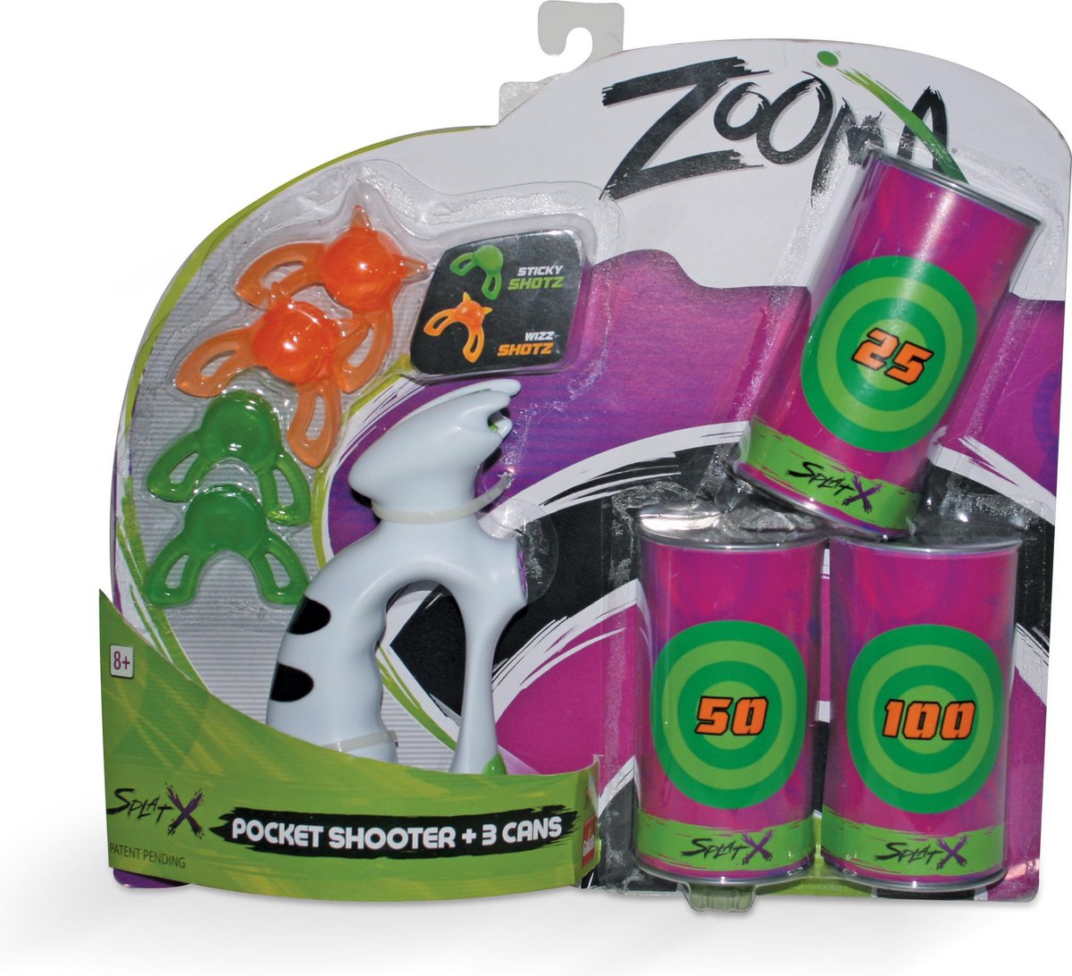 Zooma Pocket Shooter + Cans