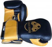 Punch Round™ Champion Bokshandschoenen Leder Zwart Goud 14 OZ Punch Round Bokshandschoenen