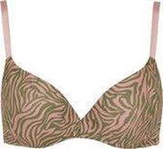 SAPPH - Comfort Zebra BH - push up bh - maat 80E - Dierenprint - roze groen