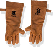 Leren Barbecue Handschoenen - Licht Bruin / Cognac - Betere bescherming - Gevoerd