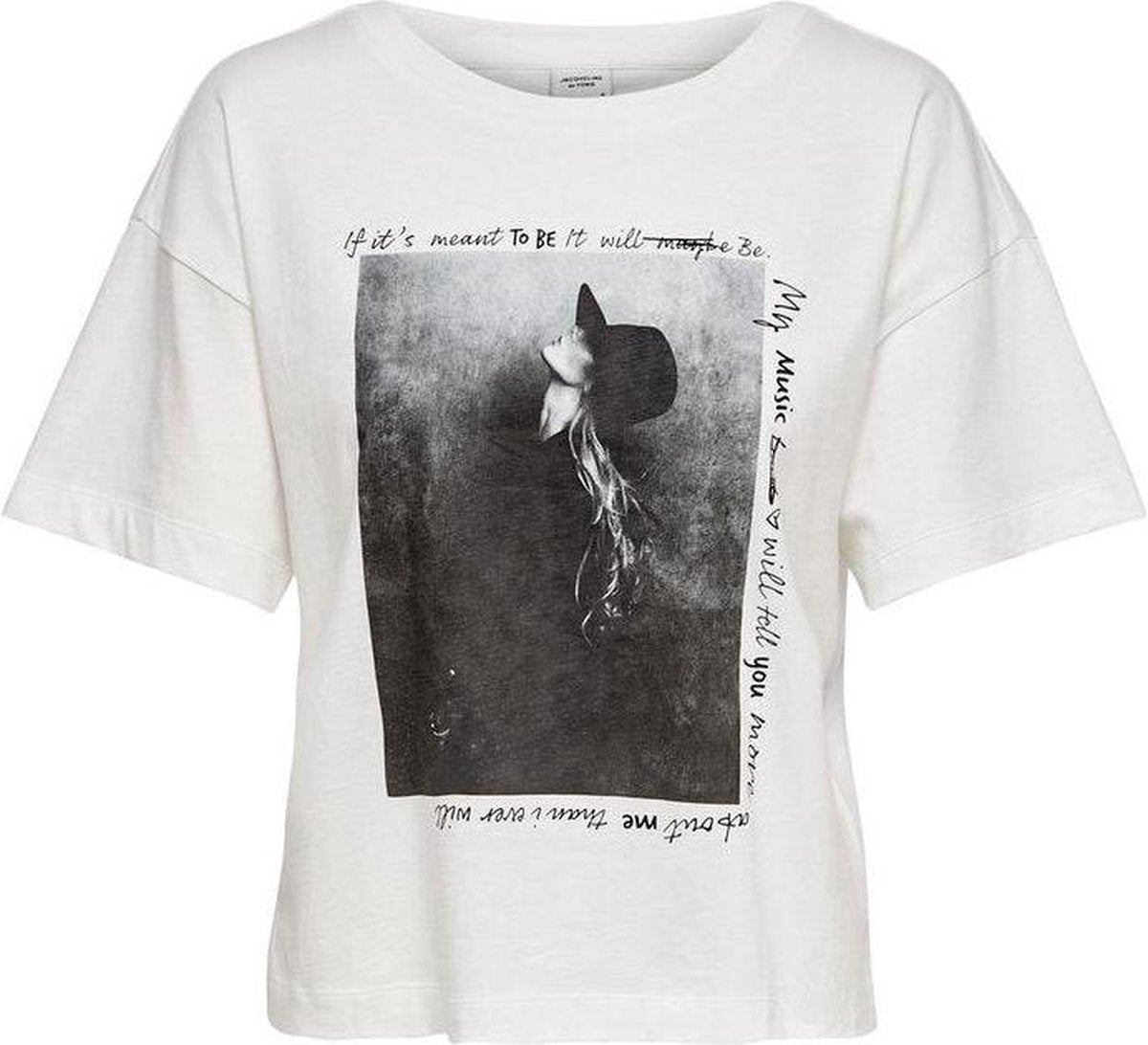 Jdyfiona Life S/s Print Top Jrs 15226525 Cloud Dancer/woman_side