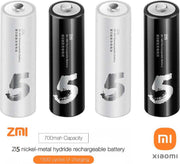 4x Xiaomi ZI5 AA Ni-MH Oplaadbare Batterijen 1800 mAh - incl. Opberg Box