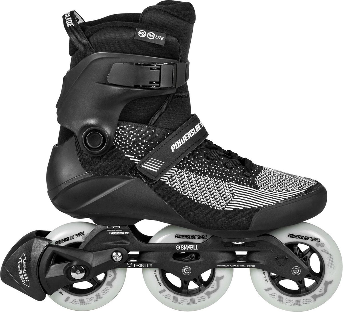 Powerslide Powerslide Swell Lite 100 Inlineskates - Maat 42/43 - Unisex - zwart/wit