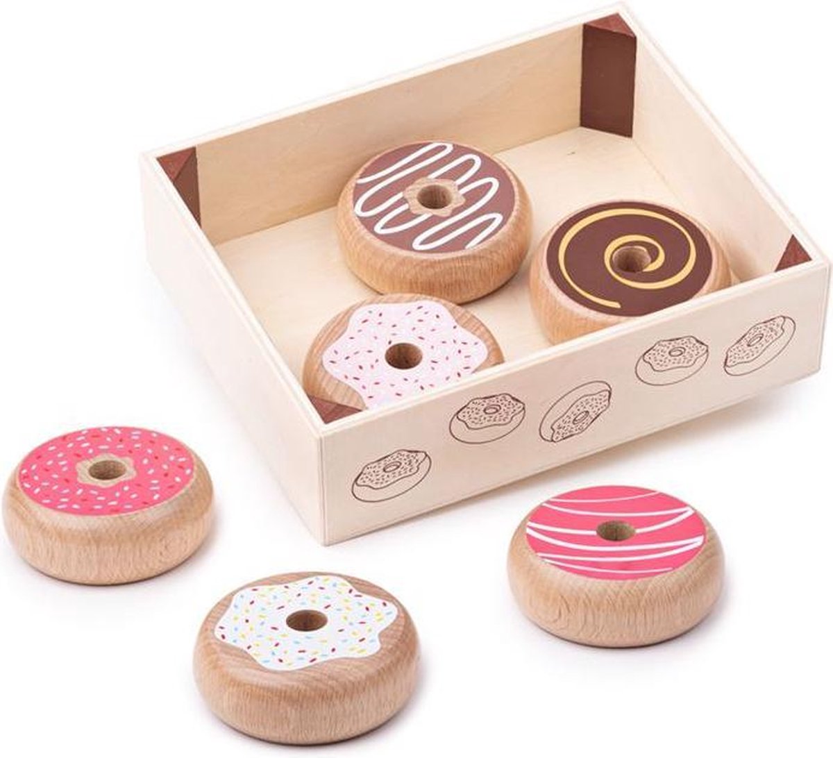 Houten Kistje met Donuts