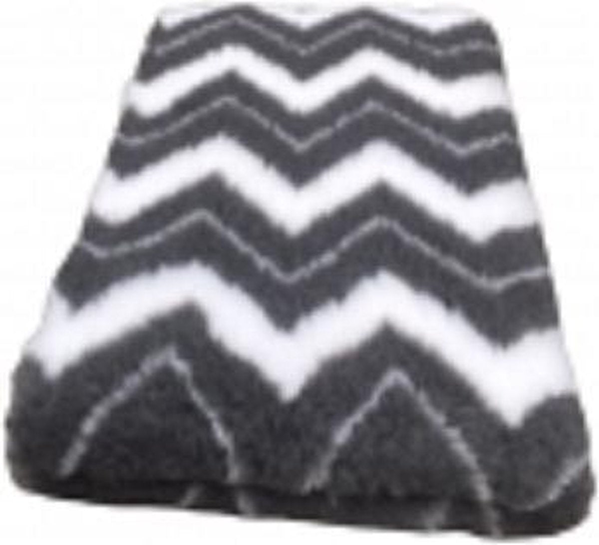 2 Stuks - Vetbed - Dierenmat - Dierenkleed - Hondenkleed - ZIG ZAG - Antraciet Wit - Latex Anti Slip - 75 x 50 cm - Machine wasbaar