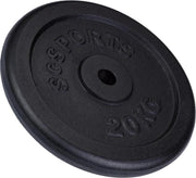 ScSPORTS® Halterschijf 20 kg - Gietijzer - 30 mm - Krachttraining - Gewichten